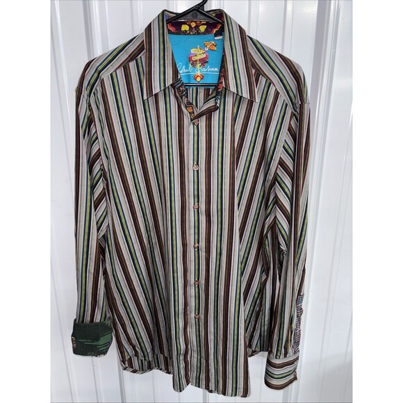 Robert Graham Large Dress Shirt Flip Cuff - Picture 1 of 9